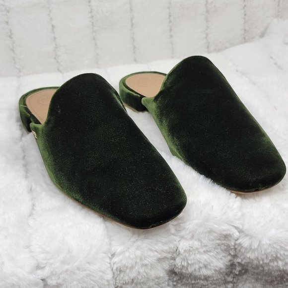 NWT Tory Burch Velvet mule flats